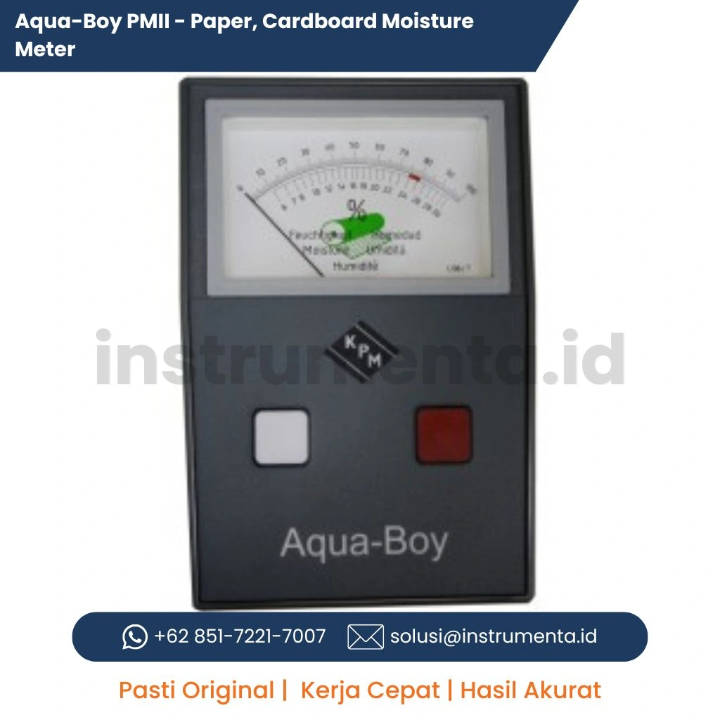 Supplier Aqua-Boy PMII Paper and Cardboard Moisture Meter Alat Ukur Kadar Air Kertas dan Karton Industrial Portable